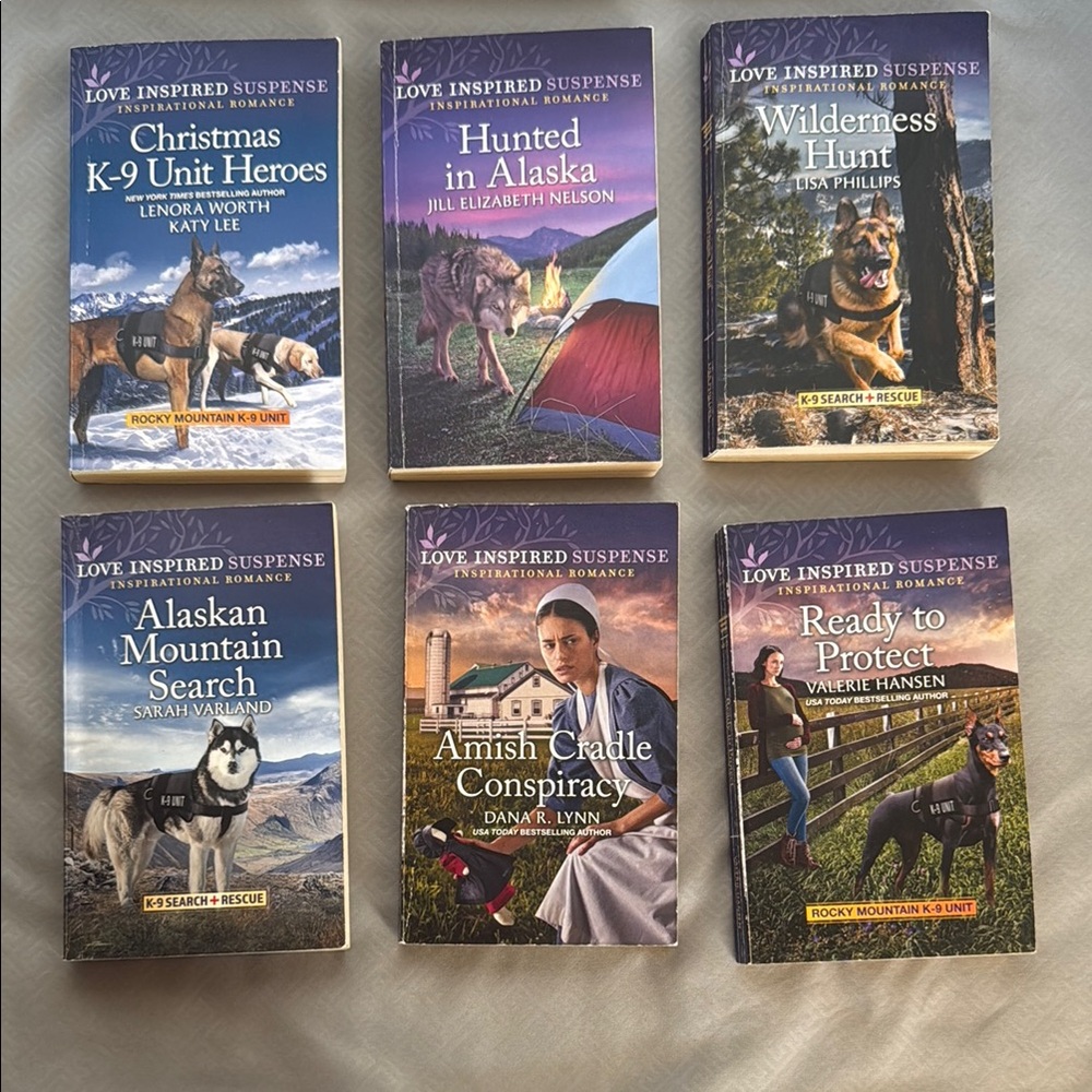 Love Inspired Suspense Paperback Books Inspirational Romance Thrilling Set of 6